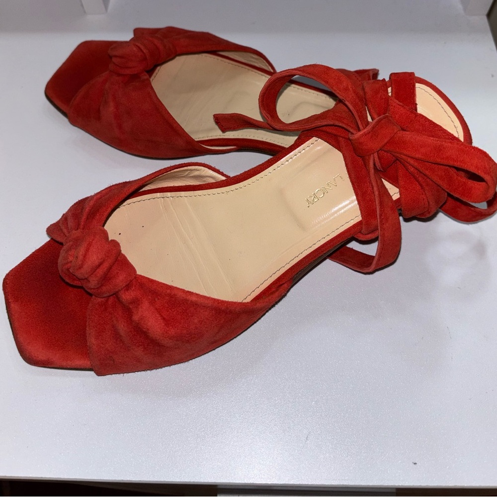 Red Suede Women's Sandals House of Lancry